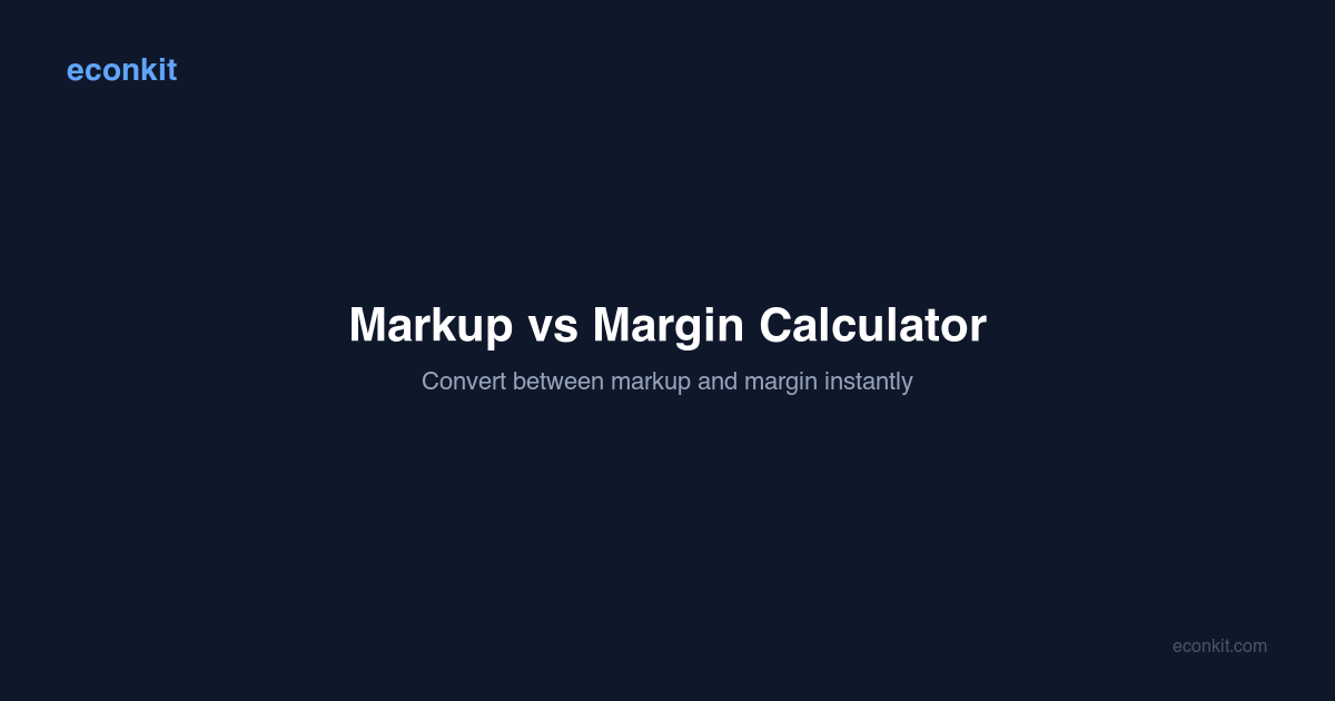 Markup vs Margin Calculator 2026 — Convert Instantly